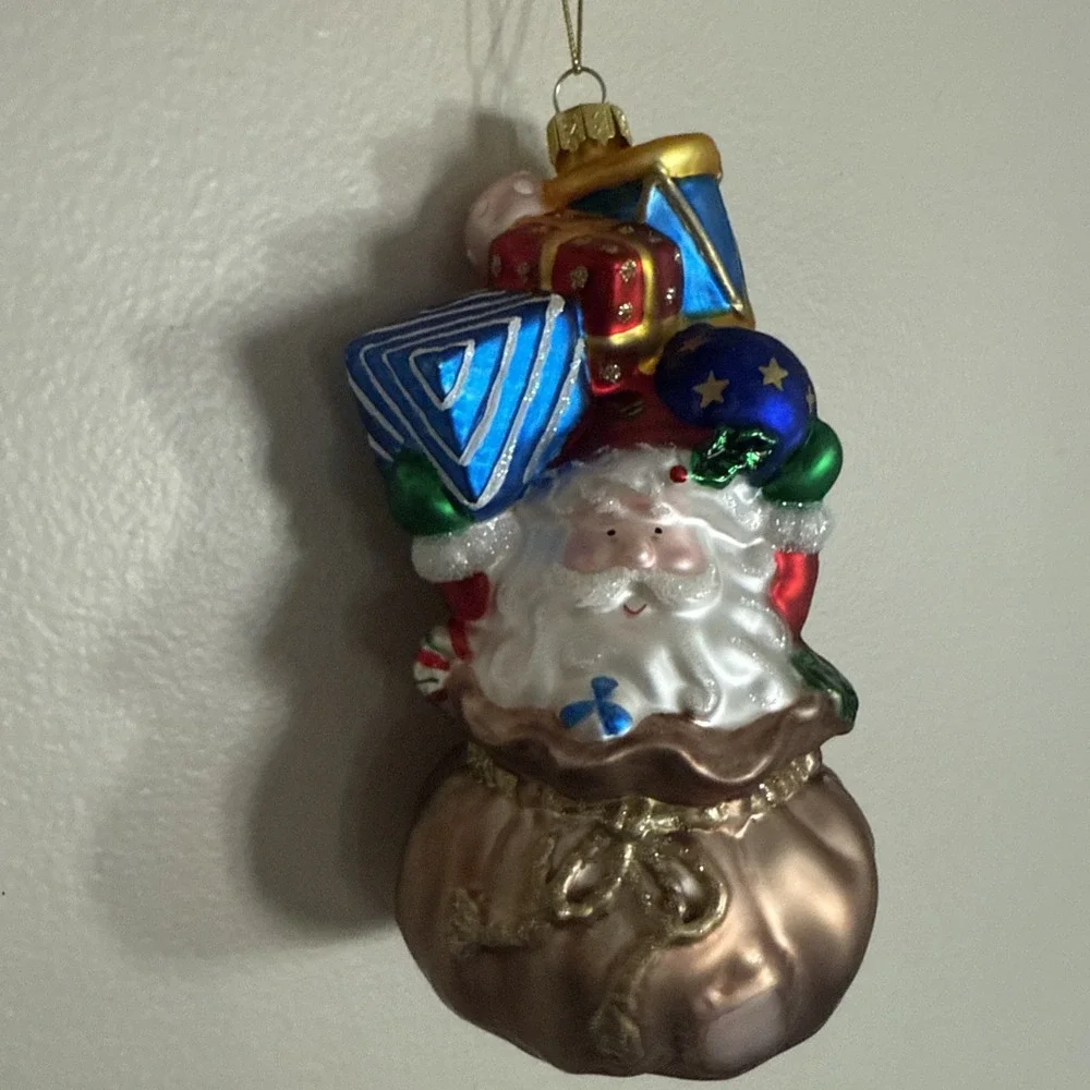 Lumiere Glass Hand-Crafted Painted Blown Glass‎ Santa Claus Figurine Vintage